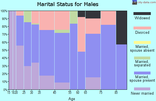 Cle Elum marital status for males