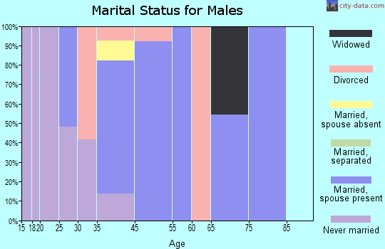 Echo Lake marital status for males