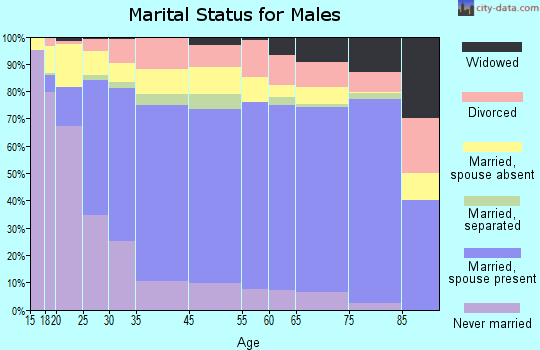 Porterville marital status for males