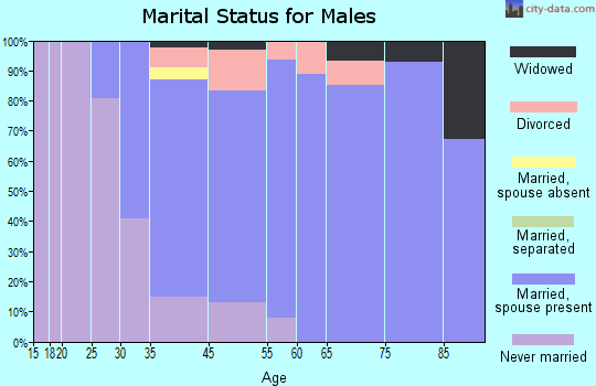 Portola Valley marital status for males