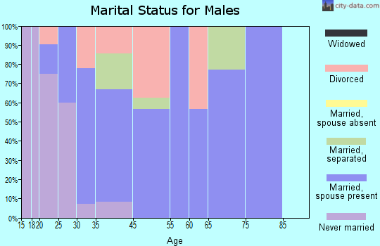Jordan Road-Canyon Creek marital status for males