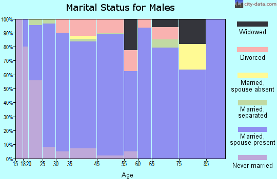 La Center marital status for males