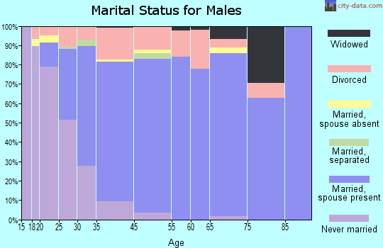 Lakeland North marital status for males