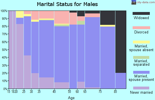 Lakeland South marital status for males