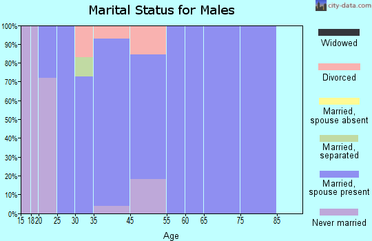 Lake Marcel-Stillwater marital status for males