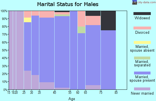 Liberty Lake marital status for males
