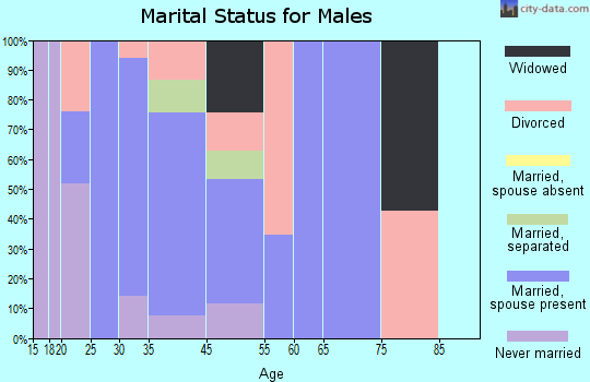 May Creek marital status for males