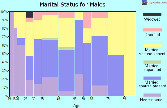 Medical Lake marital status for males
