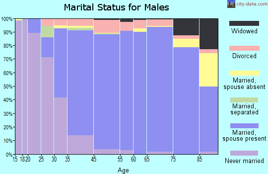 Mercer Island marital status for males