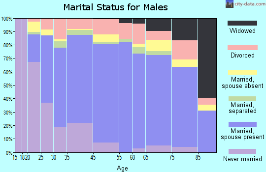 Moses Lake marital status for males
