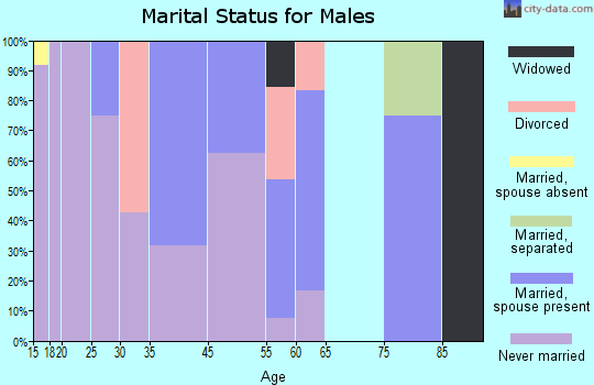 Nespelem Community marital status for males