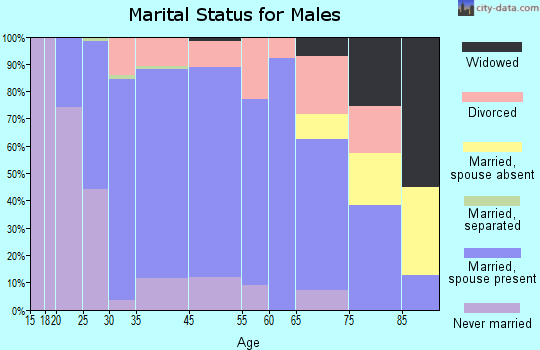 North Bend marital status for males