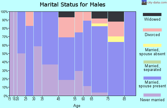 Ocean Park marital status for males
