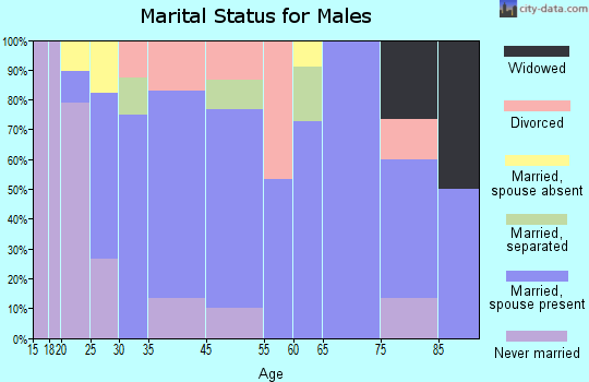 Pateros marital status for males