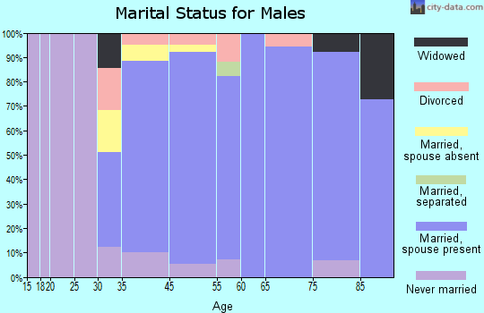 Rancho Santa Fe marital status for males