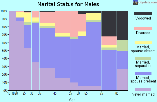 Riverton-Boulevard Park marital status for males