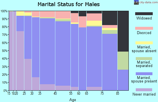 Rancho Santa Margarita marital status for males
