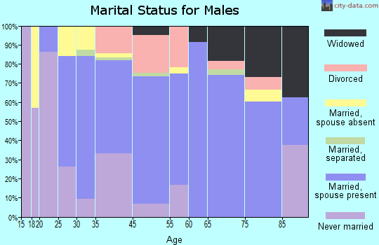 South Bend marital status for males