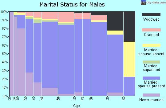 South Hill marital status for males