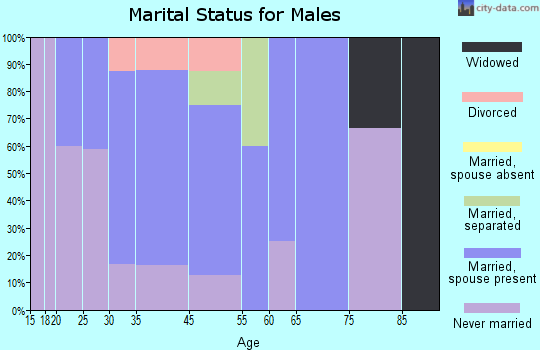 South Prairie marital status for males