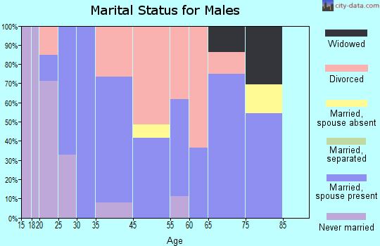South Wenatchee marital status for males