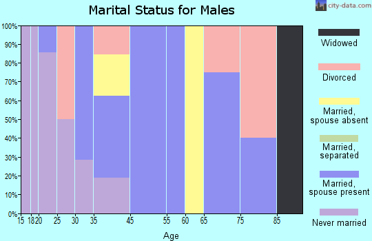 Springdale marital status for males