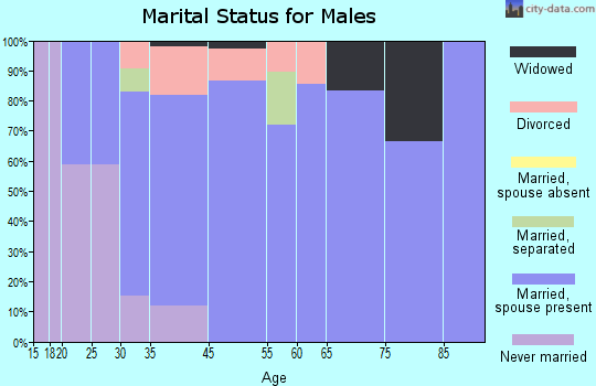 Three Lakes marital status for males