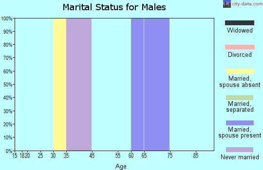 Vantage marital status for males