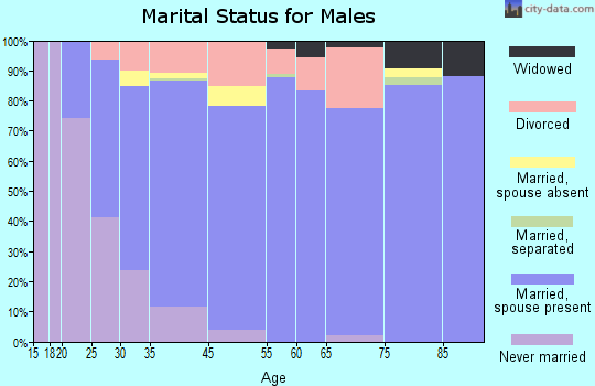 Veradale marital status for males