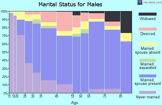 Wenatchee marital status for males