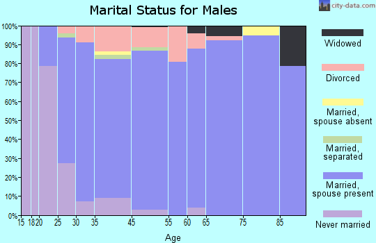 West Valley marital status for males