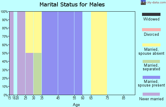 Blacksville marital status for males