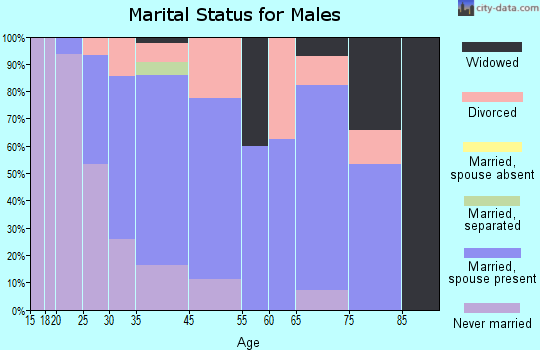 Cedar Grove marital status for males