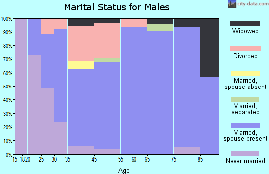 Ceredo marital status for males