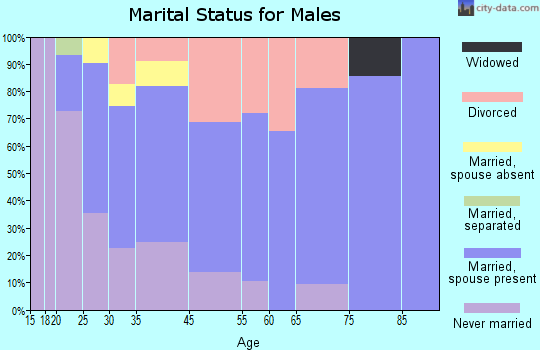 Charles Town marital status for males