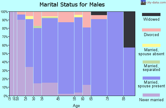 Cheat Lake marital status for males