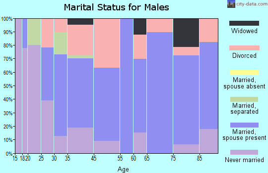 Chesapeake marital status for males