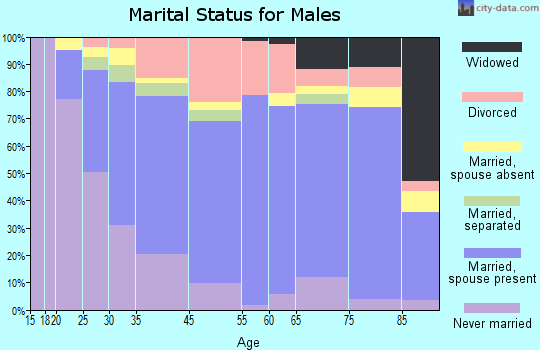 Clarksburg marital status for males