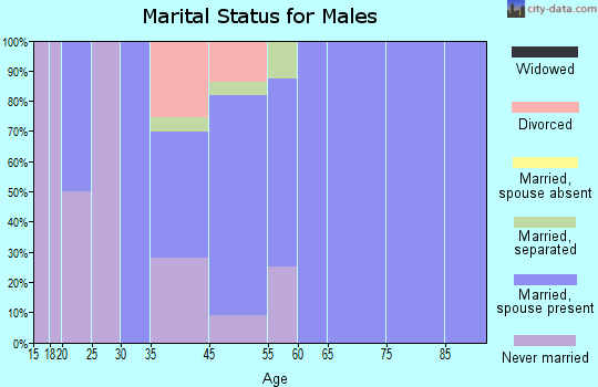 Harpers Ferry marital status for males