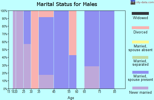 Hedgesville marital status for males