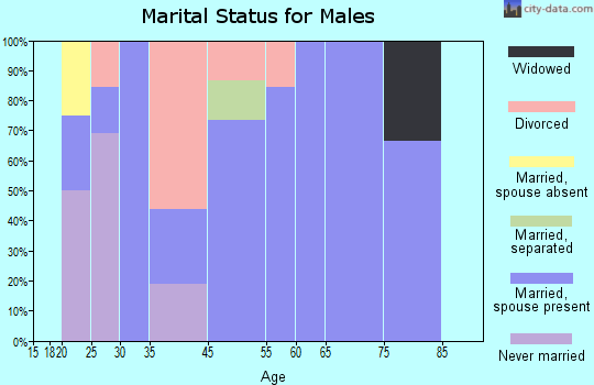 Hillsboro marital status for males