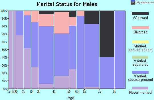 Pennsboro marital status for males