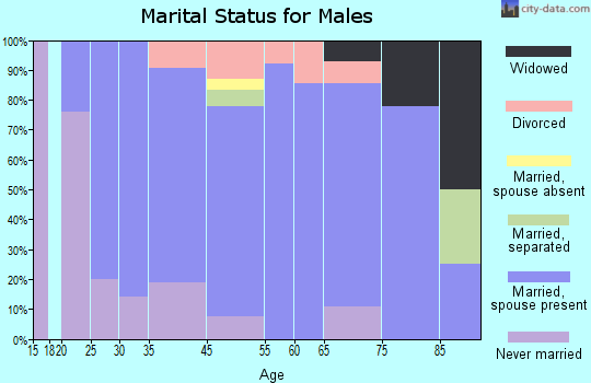 Pineville marital status for males