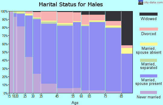 Roseville marital status for males
