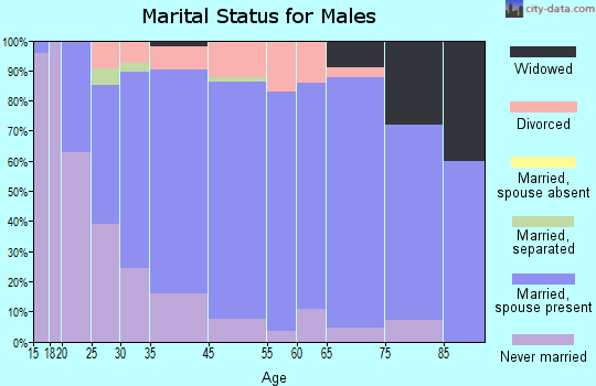 Williamstown marital status for males