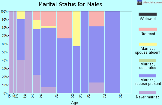 Alma Center marital status for males