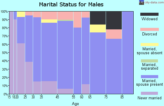 Black Creek marital status for males