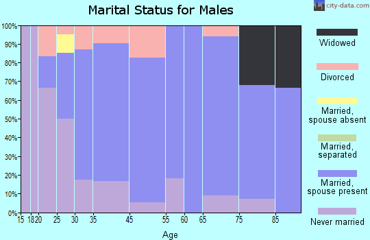 Bloomington marital status for males