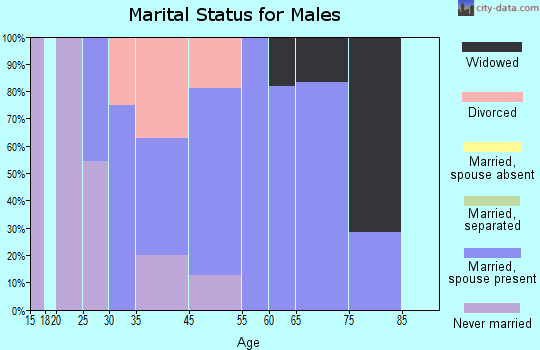 Blue River marital status for males