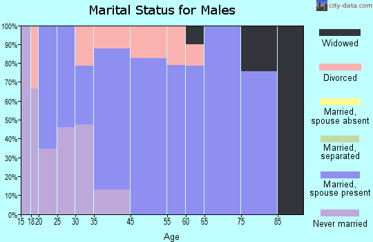 Browns Lake marital status for males
